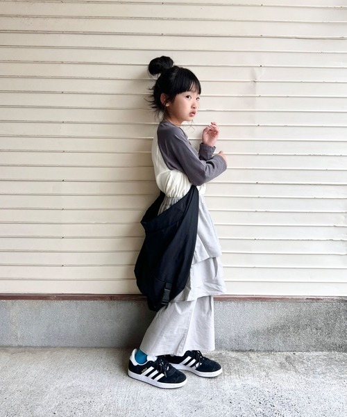 CIAOPANIC TYPY(チャオパニックティピー)の「【KIDS】リネン混ティアードスカート(スカート・キッズ・グレー/グリーン・S/M/L/XL/XXL)」の21枚目の写真