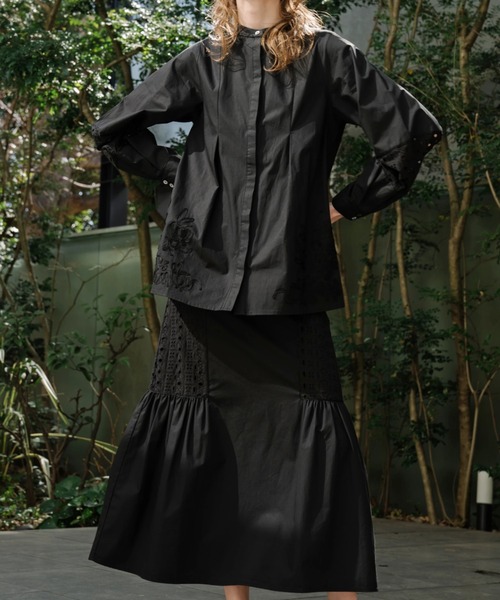 スカート Willfully laceslitrufflefrilltieredskirt セール】lace slit ruffle frill tiered skirt（スカート