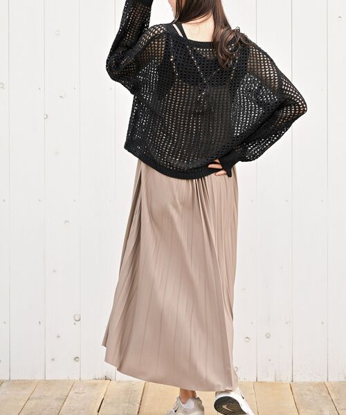 rps(アールピーエス)の「テープヤーンニットプルオーバー(ニット/セーター・レディース・ブラック/アイボリー/ベージュ・フリー)」の14枚目の写真