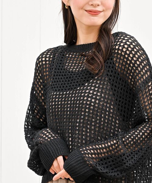 rps(アールピーエス)の「テープヤーンニットプルオーバー(ニット/セーター・レディース・ブラック/アイボリー/ベージュ・フリー)」の16枚目の写真