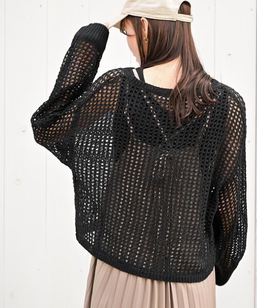 rps(アールピーエス)の「テープヤーンニットプルオーバー(ニット/セーター・レディース・ブラック/アイボリー/ベージュ・フリー)」の18枚目の写真