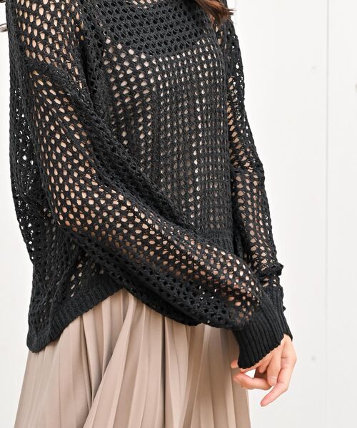 rps(アールピーエス)の「テープヤーンニットプルオーバー(ニット/セーター・レディース・ブラック/アイボリー/ベージュ・フリー)」の19枚目の写真