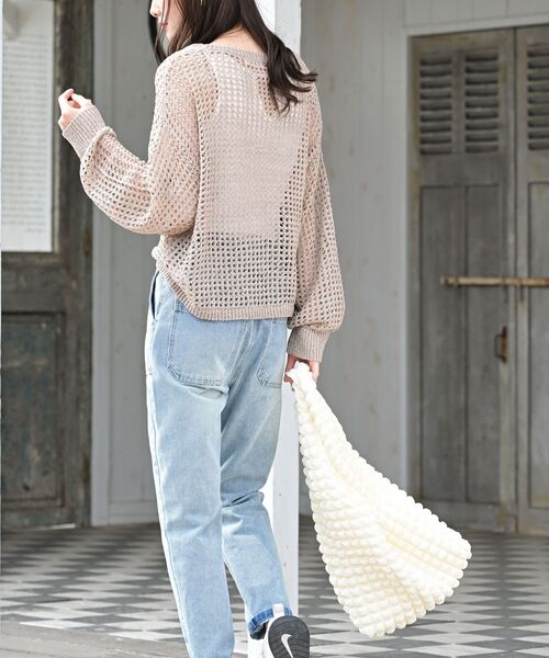 rps(アールピーエス)の「テープヤーンニットプルオーバー(ニット/セーター・レディース・ブラック/アイボリー/ベージュ・フリー)」の22枚目の写真