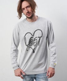 mlt4315-5.6ozコットン天竺 LOST HEATコード刺繍 LS Tシャツ