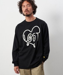 mlt4315-5.6ozコットン天竺 LOST HEATコード刺繍 LS Tシャツ