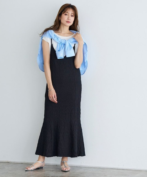 ふくれジャカードキャミワンピース ADAM ET ROPÉ FEMME(アダム エ ロペ ファム) / ふくれジャカード