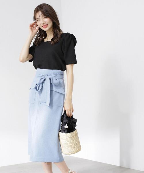PROPORTION BODY DRESSING(プロポーションボディドレッシング)の「<E>ふくれジャガードカットトップス / 1213267500(Tシャツ/カットソー・レディース・オフホワイト/ブラック・SMALL/MEDIUM)」の5枚目の写真
