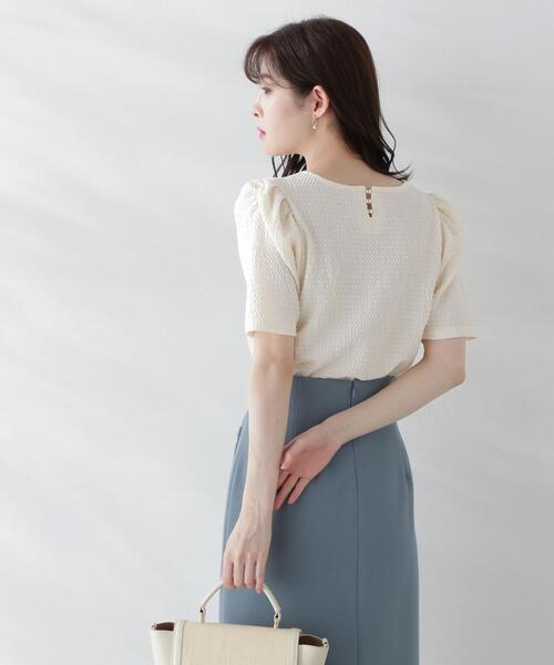PROPORTION BODY DRESSING(プロポーションボディドレッシング)の「<E>ふくれジャガードカットトップス / 1213267500(Tシャツ/カットソー・レディース・オフホワイト/ブラック・SMALL/MEDIUM)」の12枚目の写真