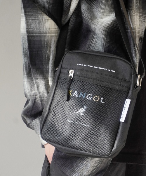 KANGOL(カンゴール)の「【 KANGOL / カンゴール 】 メッシュ ポケット ショルダーバッグ(ショルダーバッグ・メンズ・ブラウン/ブラック/ホワイト/ブラック×ホワイト・FREE)」の5枚目の写真