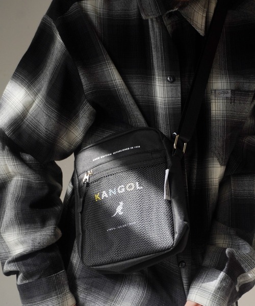 KANGOL(カンゴール)の「【 KANGOL / カンゴール 】 メッシュ ポケット ショルダーバッグ(ショルダーバッグ・メンズ・ブラウン/ブラック/ホワイト/ブラック×ホワイト・FREE)」の9枚目の写真