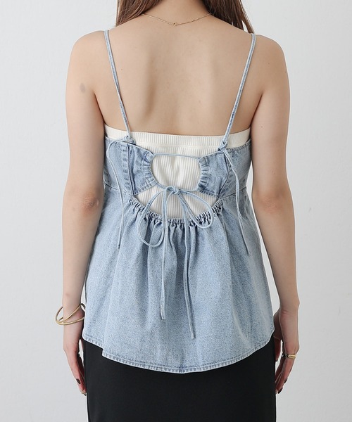 COLONY 2139（コロニートゥーワンスリーナイン）の「デニムキャミブラウス（キャミソール・レディース・ネイビー/ブルー・FREE）」の11枚目の写真