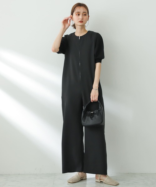 SENSE OF PLACE by URBAN RESEARCH（センスオブプレイスバイアーバンリサーチ）の「ボリュームスリーブオールインワン（サロペット/オーバーオール・レディース・ライトベージュ/ブルー/ブラック・SMALL/MEDIUM）」の11枚目の写真