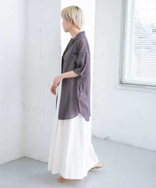 KBF（ケイビーエフ）の「タックギャザーボリュームフレアスカート（スカート・レディース・ブラック/オフホワイト・ONE）」の20枚目の写真