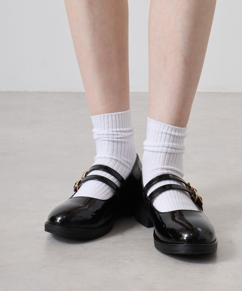 AAA+Feminine（サンエープラスフェミニン）の「AAA+Feminine ダブルストラップメリージェーンパンプス（パンプス・レディース・ブラック/ダークブラウン/ブラック系その他・39/41/40/44/35/38/42/43/37/36）」の7枚目の写真