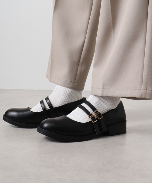 AAA+Feminine（サンエープラスフェミニン）の「AAA+Feminine ダブルストラップメリージェーンパンプス（パンプス・レディース・ブラック/ダークブラウン/ブラック系その他・39/41/40/44/35/38/42/43/37/36）」の21枚目の写真