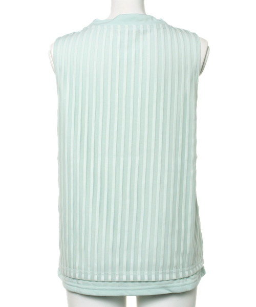 SENSE OF PLACE by URBAN RESEARCH（センスオブプレイスバイアーバンリサーチ）の「シアーストライププチハイタンク（タンクトップ・レディース・ホワイト/ブラック/ライトブルー・FREE）」の5枚目の写真