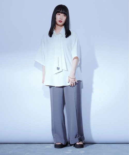 Ellno Loset（エルノロゼット）の「ウエストアシメトロミパンツ/セットアップ対応（その他パンツ・メンズ・ブラック/パープル/ブルー・LARGE/MEDIUM/SMALL）」の12枚目の写真