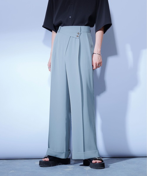 Ellno Loset（エルノロゼット）の「ウエストアシメトロミパンツ/セットアップ対応（その他パンツ・メンズ・ブラック/パープル/ブルー・LARGE/MEDIUM/SMALL）」の18枚目の写真