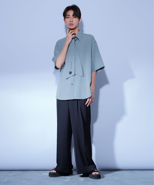 Ellno Loset（エルノロゼット）の「ウエストアシメトロミパンツ/セットアップ対応（その他パンツ・メンズ・ブラック/パープル/ブルー・LARGE/MEDIUM/SMALL）」の9枚目の写真