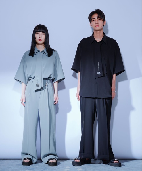 Ellno Loset（エルノロゼット）の「ウエストアシメトロミパンツ/セットアップ対応（その他パンツ・メンズ・ブラック/パープル/ブルー・LARGE/MEDIUM/SMALL）」の21枚目の写真