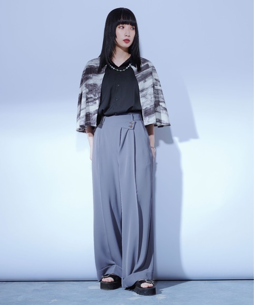 Ellno Loset（エルノロゼット）の「ウエストアシメトロミパンツ/セットアップ対応（その他パンツ・メンズ・ブラック/パープル/ブルー・LARGE/MEDIUM/SMALL）」の20枚目の写真