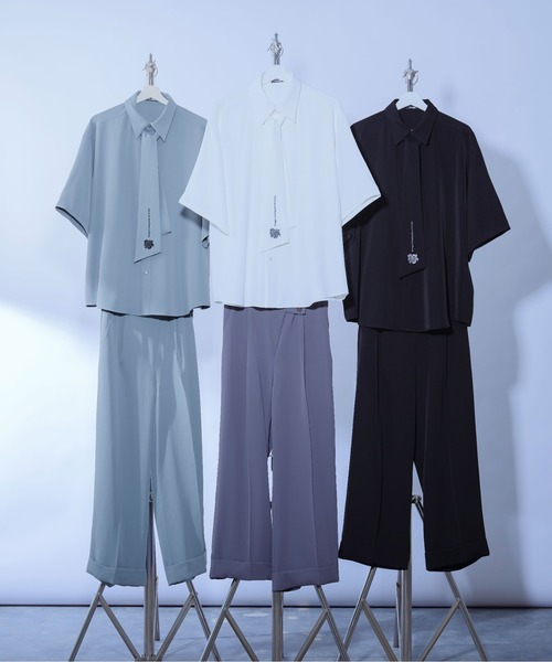 Ellno Loset（エルノロゼット）の「ウエストアシメトロミパンツ/セットアップ対応（その他パンツ・メンズ・ブラック/パープル/ブルー・LARGE/MEDIUM/SMALL）」の22枚目の写真