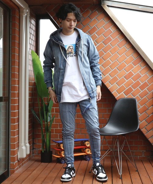 8(eight)(エイト)の「ロゴテープジョガーパンツ(デニムパンツ・メンズ・ブルー/ネイビー・MEDIUM/LARGE/X-LARGE)」の6枚目の写真
