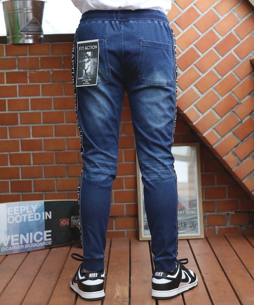 8(eight)(エイト)の「ロゴテープジョガーパンツ(デニムパンツ・メンズ・ブルー/ネイビー・MEDIUM/LARGE/X-LARGE)」の13枚目の写真