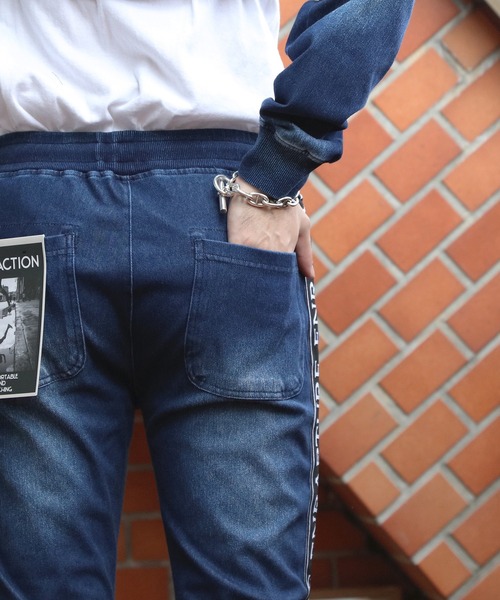 8(eight)(エイト)の「ロゴテープジョガーパンツ(デニムパンツ・メンズ・ブルー/ネイビー・MEDIUM/LARGE/X-LARGE)」の14枚目の写真