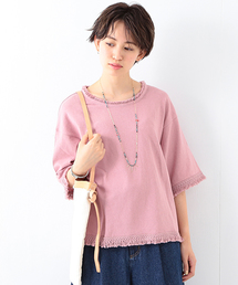 Ray BEAMS | Ray BEAMS / フリンジ トリム Tシャツ(Tシャツ/カットソー)