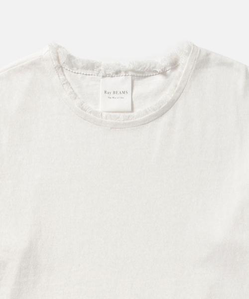 Ray BEAMS（レイビームス）の「Ray BEAMS / フリンジ トリム Tシャツ（Tシャツ/カットソー・レディース・オフホワイト/ピンク/オリーブ・ONE SIZE）」の16枚目の写真