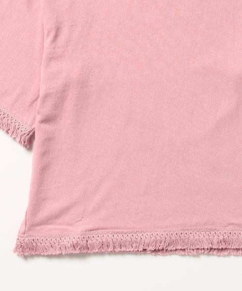 Ray BEAMS（レイビームス）の「Ray BEAMS / フリンジ トリム Tシャツ（Tシャツ/カットソー・レディース・オフホワイト/ピンク/オリーブ・ONE SIZE）」の10枚目の写真