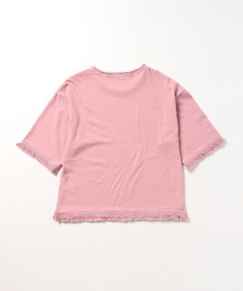 Ray BEAMS（レイビームス）の「Ray BEAMS / フリンジ トリム Tシャツ（Tシャツ/カットソー・レディース・オフホワイト/ピンク/オリーブ・ONE SIZE）」の11枚目の写真
