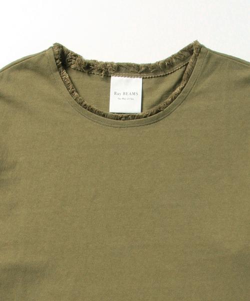Ray BEAMS（レイビームス）の「Ray BEAMS / フリンジ トリム Tシャツ（Tシャツ/カットソー・レディース・オフホワイト/ピンク/オリーブ・ONE SIZE）」の12枚目の写真