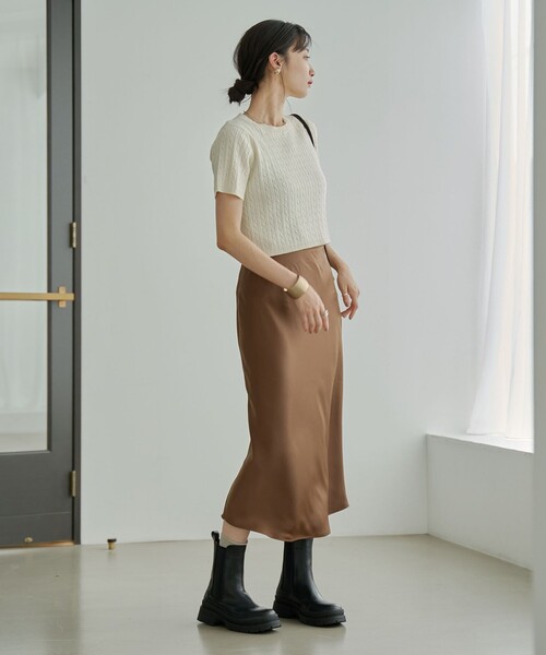 coen（コーエン）の「トラックソールサイドゴアブーツ（ブーツ・レディース・ブラック/ナチュラル・23cm/23.5cm/24.5cm/25cm）」の8枚目の写真