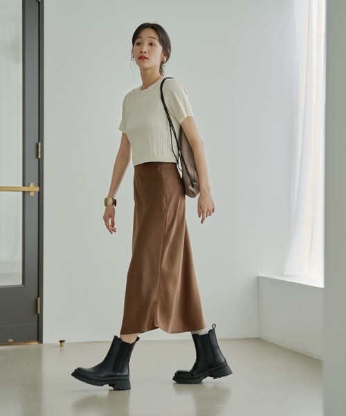 coen（コーエン）の「トラックソールサイドゴアブーツ（ブーツ・レディース・ブラック/ナチュラル・23cm/23.5cm/24.5cm/25cm）」の9枚目の写真