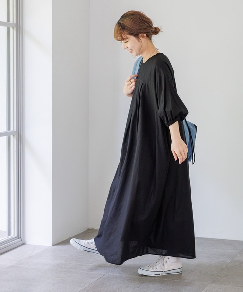 スタディオクリップ❋新品7689円ボリューム袖リネンワンピース studio CLIP（スタディオクリップ）の「《natural by clip