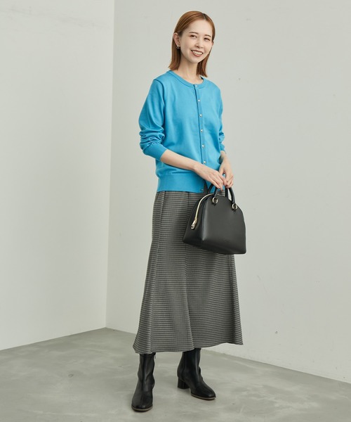 ROPE' PICNIC（ロペピクニック）の「BIO GRACEベーシックニットカーディガン（カーディガン/ボレロ・レディース・ブラック/キナリ/ターコイズブルー/レッド/マスタード・38）」の15枚目の写真