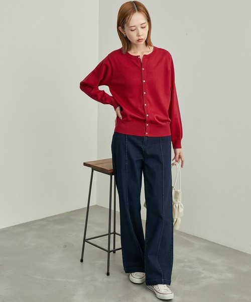 BIO ニットカーディガン 洗濯機OK⁄BIO GRACEベーシックニットカーディガン | ロペピクニック