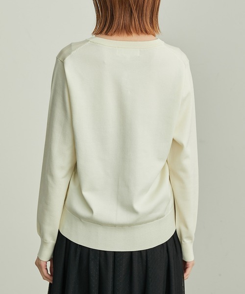 ROPE' PICNIC（ロペピクニック）の「BIO GRACEベーシックニットカーディガン（カーディガン/ボレロ・レディース・ブラック/キナリ/ターコイズブルー/レッド/マスタード・38）」の12枚目の写真