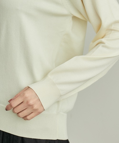 ROPE' PICNIC（ロペピクニック）の「BIO GRACEベーシックニットカーディガン（カーディガン/ボレロ・レディース・ブラック/キナリ/ターコイズブルー/レッド/マスタード・38）」の8枚目の写真