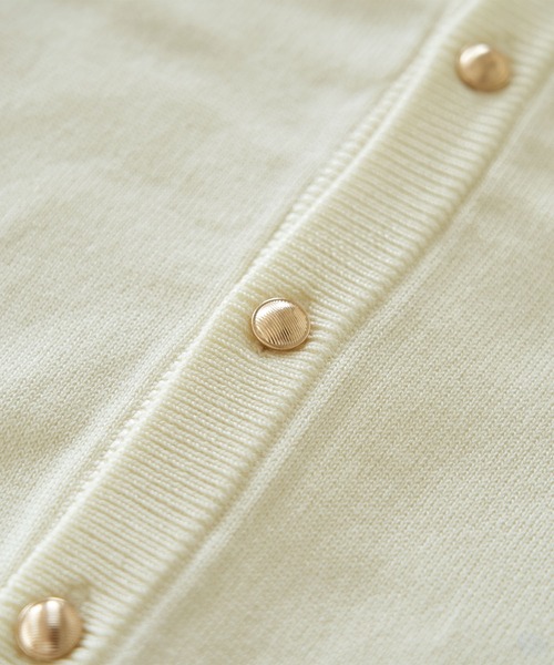 ROPE' PICNIC（ロペピクニック）の「BIO GRACEベーシックニットカーディガン（カーディガン/ボレロ・レディース・ブラック/キナリ/ターコイズブルー/レッド/マスタード・38）」の13枚目の写真