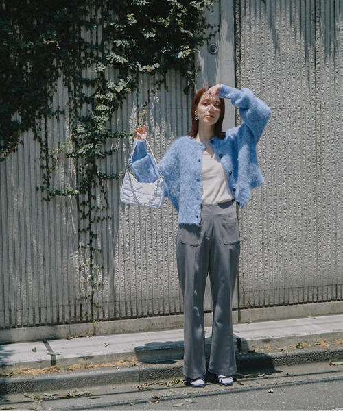 N.（N. Natural Beauty Basic）（エヌエヌナチュラルビューティーベーシック）の「◆ナイロンワンショルダーバッグ（ビジネスバッグ・レディース・ホワイト/ブラック・ﾌﾘ-）」の8枚目の写真