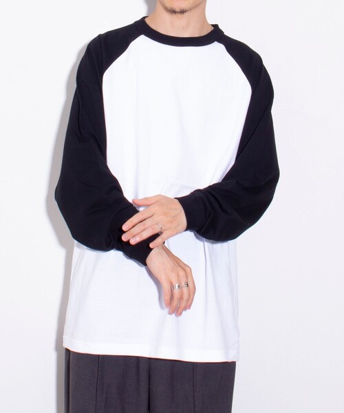 GLOSTER（グロスター）の「【限定展開】【GLOSTER/グロスター】ルーズ ラグランスリーブ ロンT ベーシック（Tシャツ/カットソー・メンズ・ホワイト系その他/ホワイト系その他2/ホワイト系その他3・M/L/XL）」の3枚目の写真