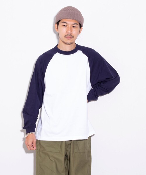 GLOSTER（グロスター）の「【限定展開】【GLOSTER/グロスター】ルーズ ラグランスリーブ ロンT ベーシック（Tシャツ/カットソー・メンズ・ホワイト系その他/ホワイト系その他2/ホワイト系その他3・M/L/XL）」の7枚目の写真