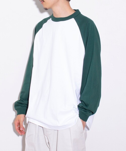 GLOSTER（グロスター）の「【限定展開】【GLOSTER/グロスター】ルーズ ラグランスリーブ ロンT ベーシック（Tシャツ/カットソー・メンズ・ホワイト系その他/ホワイト系その他2/ホワイト系その他3・M/L/XL）」の5枚目の写真