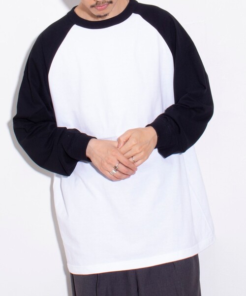 GLOSTER（グロスター）の「【限定展開】【GLOSTER/グロスター】ルーズ ラグランスリーブ ロンT ベーシック（Tシャツ/カットソー・メンズ・ホワイト系その他/ホワイト系その他2/ホワイト系その他3・M/L/XL）」の17枚目の写真