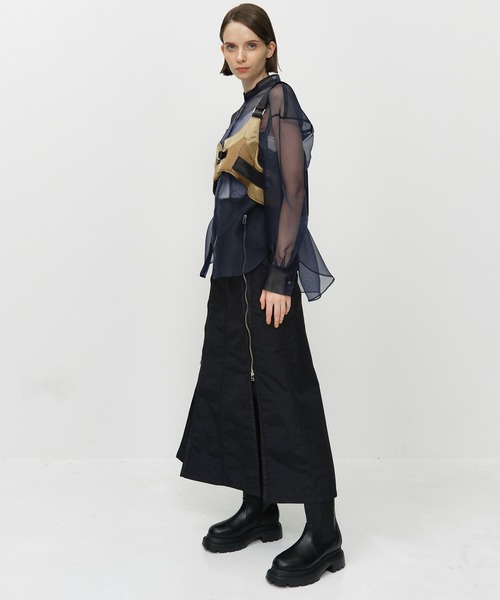 CITY TOKYO（シティトウキョウ）の「【異素材MIX】【撥水・防水機能】メッシュコンビネーションハーネスビスチェ（ベスト・レディース・ベージュ/グレー・FREE）」の15枚目の写真