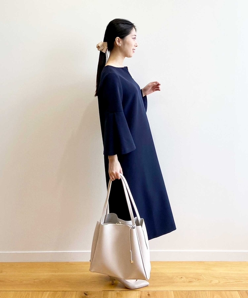 OPAQUE.CLIP（オペークドットクリップ）の「◆【軽量】フェイクレザー3層トートバッグ（トートバッグ・レディース・ライトグレー/ブラック/ベージュ/チャコールグレー・00）」の8枚目の写真