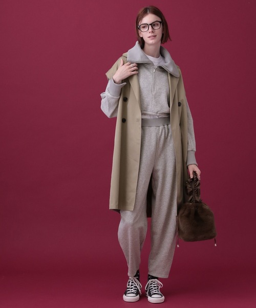 saloon（サルーン）の「SALOON(サルーン)/グロスツイルトレンチジレベスト（ベスト・レディース・ベージュ/ブラック・FREE）」の12枚目の写真